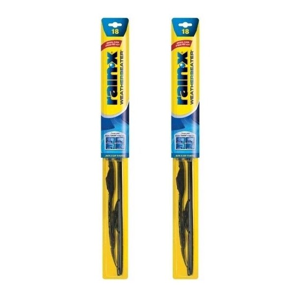Rain-X 18" Weather Windshield Wiper Blades, Pack of 2 - Meet OEM Standards - Picture 1 of 6